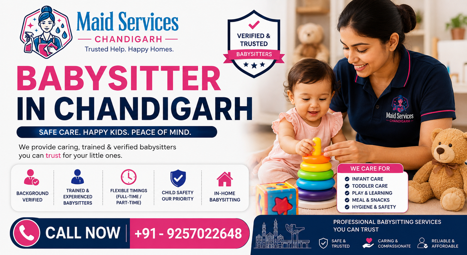 Read more about the article Babysitter in Chandigarh – Caring & Trusted Childcare Services for Your Family